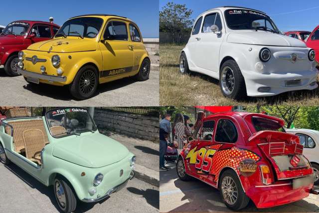 Da quella in stile "Cars" alla spider: un salto al raduno delle 500 d'epoca rivisitate